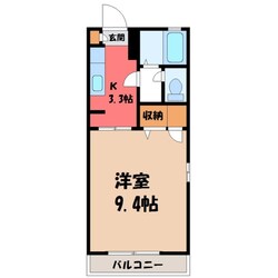 宇都宮駅 徒歩19分 1階の物件間取画像